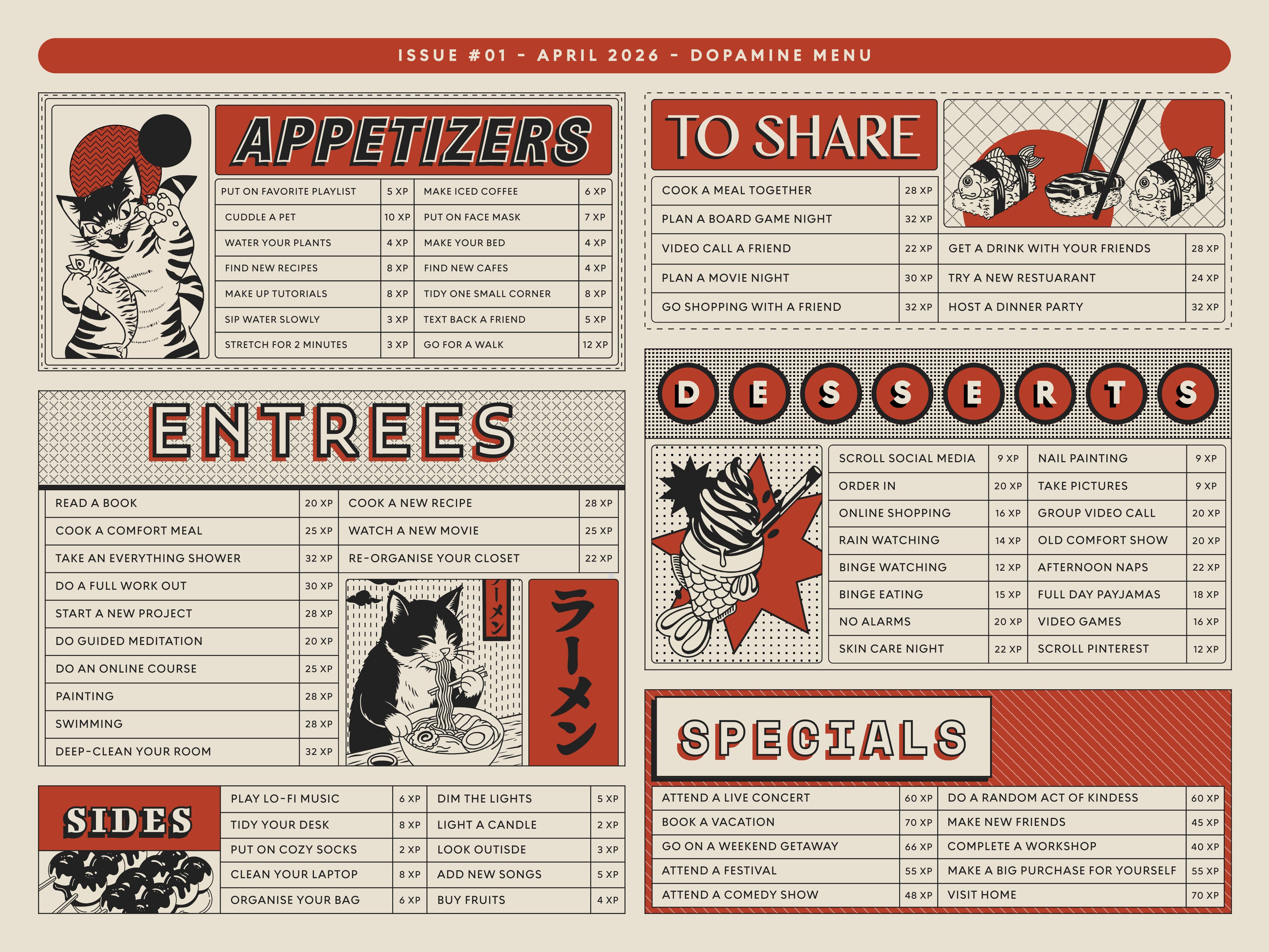 Dopamine Menu